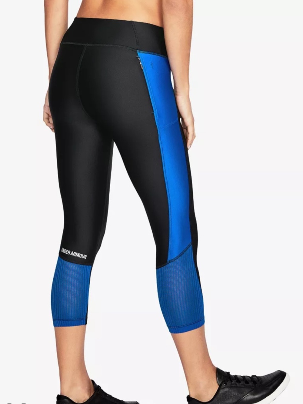 Under Armour / Fly By HeatGear Running Capri Leggings / black blue